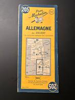 Michelinkaart nr. 205 — Duitsland — 1952, Boeken, Atlassen en Landkaarten, Gelezen, Ophalen of Verzenden, Duitsland, 1800 tot 2000