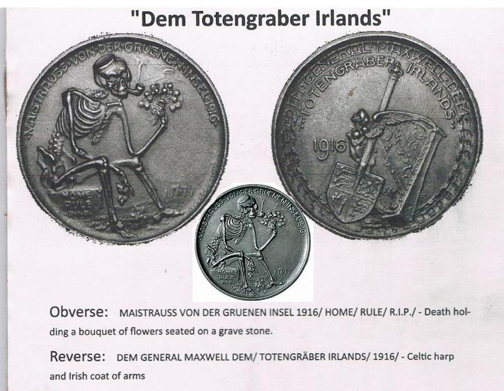 Ierland medal : "Dem Totengraber Irlands" + foto's, Verzamelen, Militaria | Algemeen, Landmacht, Embleem of Badge, Verzenden