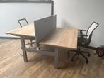 Elektrisch duo zit-sta bureau (aluminium), Ophalen of Verzenden