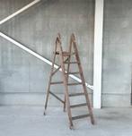 Vintage trapladder, Doe-het-zelf en Bouw, Ladders en Trappen, Ophalen, Ladder