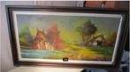 Mooi Geschilderd Werk 'Hoeve met watermolen' - 115x65, Verzenden