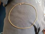 vergulde (gold plated) halsketting, Handtassen en Accessoires, Kettingen, Ophalen of Verzenden, Gebruikt, Goud, Overige materialen