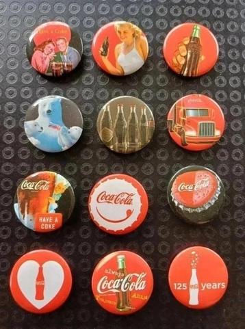 Lot 12 buttons Coca-Cola 125 years beschikbaar voor biedingen