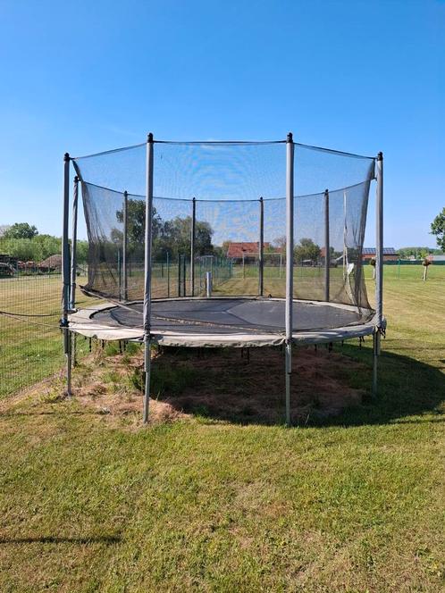 DOMYOS 4.30m + veiligheidsnet BIEDEN, Kinderen en Baby's, Speelgoed | Buiten | Trampolines, Gebruikt, Ophalen
