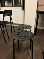 Twee zwarte krukjes IKEA, Huis en Inrichting, Ophalen, Zo goed als nieuw