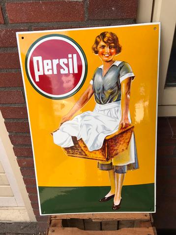 Panneau publicitaire en émail Persil, Enlèvement ou Envoi, Utilisé, Panneau publicitaire