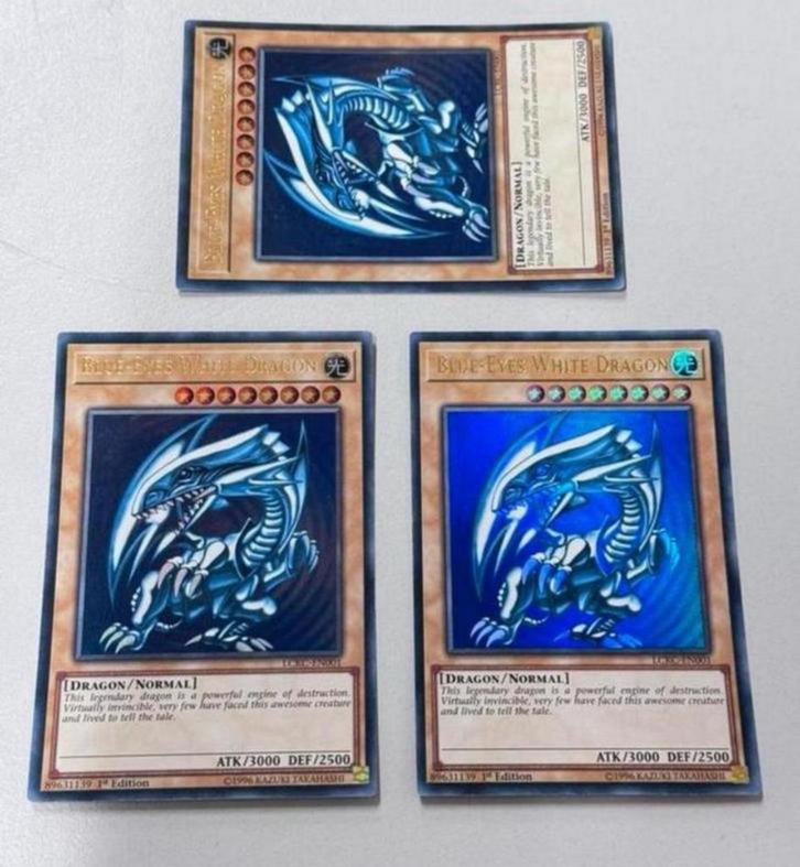 3X Yu-Gi-Oh! Blue-Eyes White Dragon 1st Edition Yu-gi-oh, Hobby en Vrije tijd, Verzamelkaartspellen | Yu-gi-Oh!, Nieuw, Meerdere kaarten