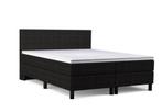 Boxspring Stof Zwart, Ophalen, Gebruikt, Zwart, Tweepersoons