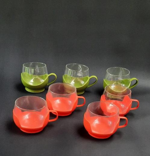 Sixtees / Seventies 7 Melitta tassen, Antiek en Kunst, Curiosa en Brocante, Ophalen of Verzenden