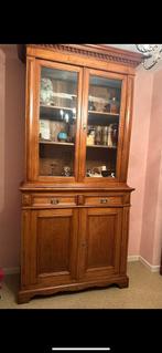 Vitrine en chêne, Huis en Inrichting, Kasten | Vitrinekasten, Ophalen, Gebruikt, Eikenhout