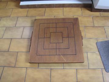 vieux jeu de café en bois 67cm x67cm, Enlèvement ou Envoi