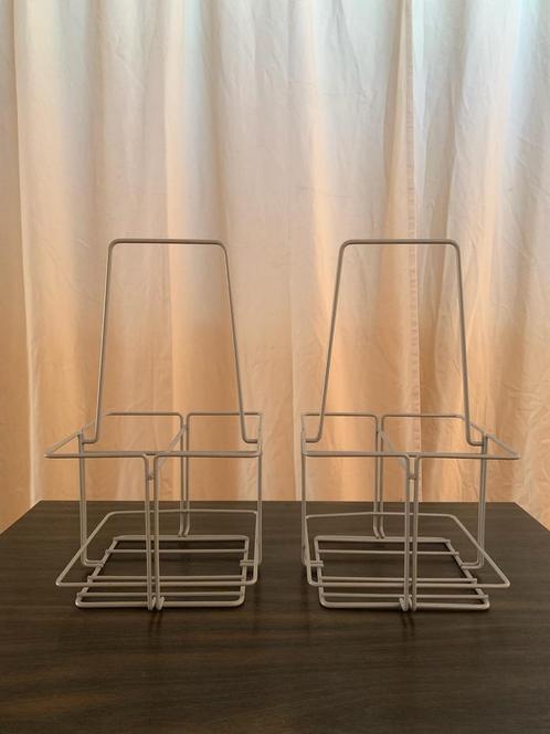 Paar vintage flessenhouders, Huis en Inrichting, Woonaccessoires | Wijnrekken, Zo goed als nieuw, Metaal, Ophalen of Verzenden