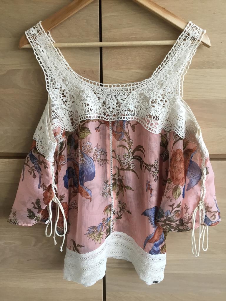 Chemisier à épaules dénudées GUESS Los Angeles, Guess, Enlèvement ou Envoi, Rose, Taille 36 (S)