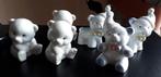 Ours en pierre/porcelaine-blanc/coloré-6 pcs-hauteur 6-9 cm, Envoi, Comme neuf, Animal