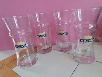Lot de 4 Verres Ricard, Enlèvement ou Envoi, Comme neuf