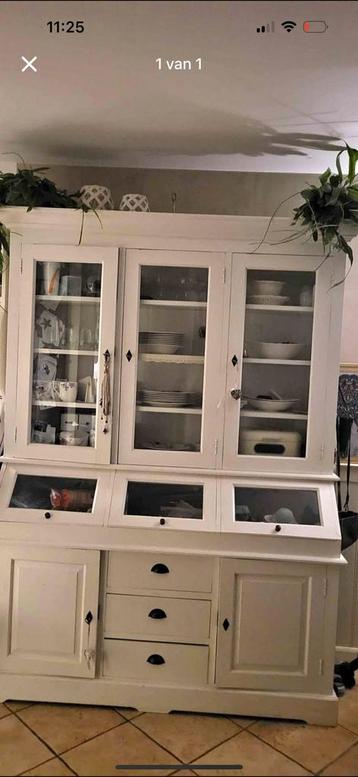 Grutterskast/kruidenierskast,apothekerskastwit met 3 kleppen beschikbaar voor biedingen