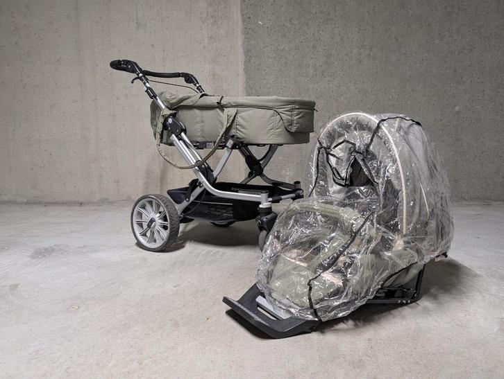 Teutonia 2 en 1 (poussette + nacelle) avec habillage pluie, Kinderen en Baby's, Kinderwagens en Combinaties, Gebruikt, Combiwagen