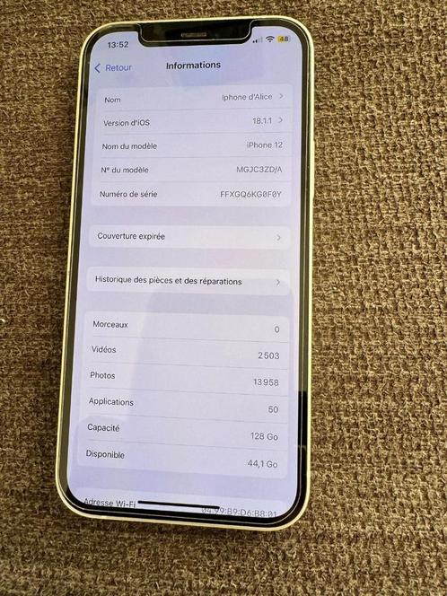 iPhone 12, 128g, Telecommunicatie, Mobiele telefoons | Apple iPhone, Gebruikt, 128 GB, Zonder abonnement, Zonder simlock, iPhone 12