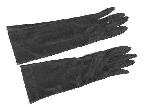 Gants satinés noirs mi-longs vintage - Taille 6 - 6.5, Vêtements | Femmes, Bonnets, Écharpes & Gants, Porté, Gants, Enlèvement ou Envoi