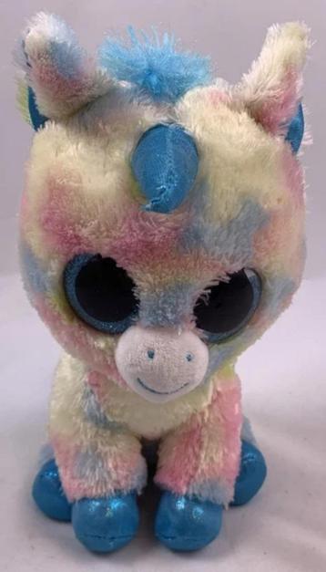 Ty Boo glitterogen Blitz eenhoorn pluche knuffel 25cm TySilk beschikbaar voor biedingen