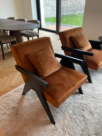 Juntoo Ritzo Fauteuil zwart/cognac beschikbaar voor biedingen