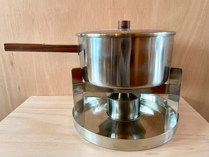 Stelton Fondue Set - Danish Design Vintage - Perter Holmblad, Electroménager, Fondue, Utilisé, Service à fondue, Brûleur, Enlèvement ou Envoi