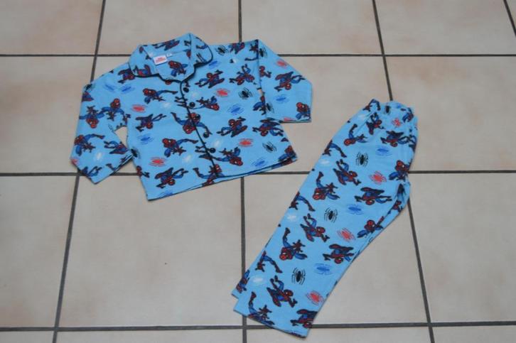 Blauwe flanellen pyjama „Spiderman” T92 of 18/24M TBon, Kinderen en Baby's, Kinderkleding | Maat 92, Gebruikt, Jongen, Nacht- of Onderkleding