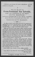 bidprentje, Verzamelen, Bidprentjes en Rouwkaarten, Ophalen of Verzenden, Bidprentje