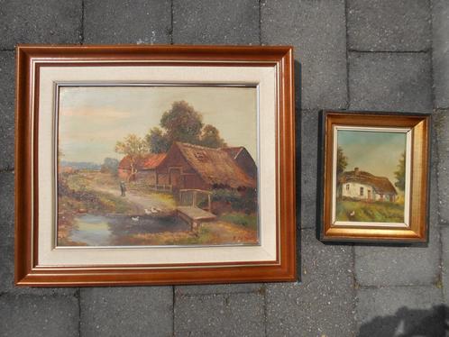 2 fermes de Campine des années 50 (B De Pooter) + 1 GRATUITE, Antiquités & Art, Art | Peinture | Classique, Enlèvement ou Envoi