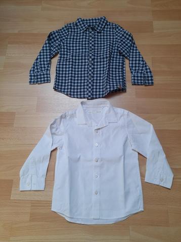Kinderkleding - 2 overhemdjes/2 shirtjes met lange mouwen beschikbaar voor biedingen