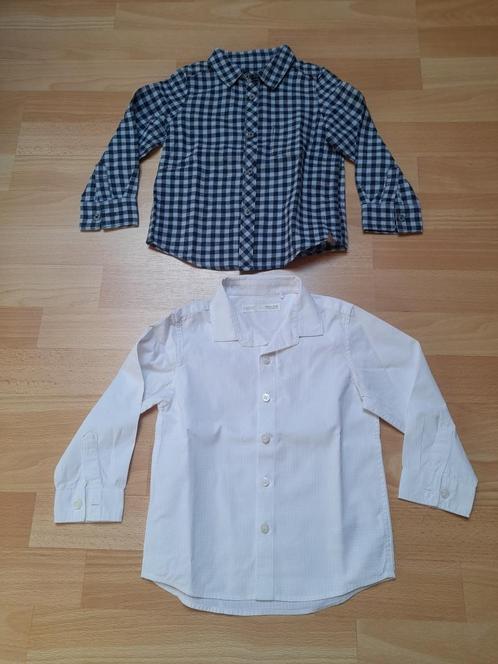 Kinderkleding - 2 overhemdjes/2 shirtjes met lange mouwen, Kinderen en Baby's, Kinderkleding | Maat 92, Zo goed als nieuw, Jongen