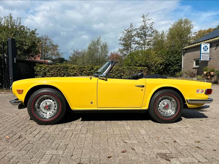 Triimph TR6, 1974 Mimosa, Auto's, Triumph, Particulier, TR6, Open dak, Benzine, Cabriolet, 2 deurs, Handgeschakeld, Overige kleuren