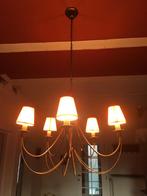 Lustre 5 branches en fer bronzé, Ophalen, Zo goed als nieuw, Metaal