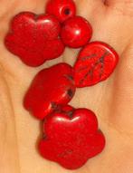 lot kralen 26 rode howliet mix, Verzenden, Nieuw, Kraal