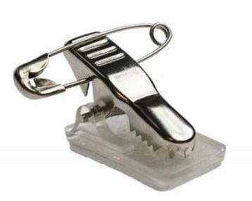 Metal Crocodile ID Card Clip with Pin & Self-Adhesive Pad  beschikbaar voor biedingen