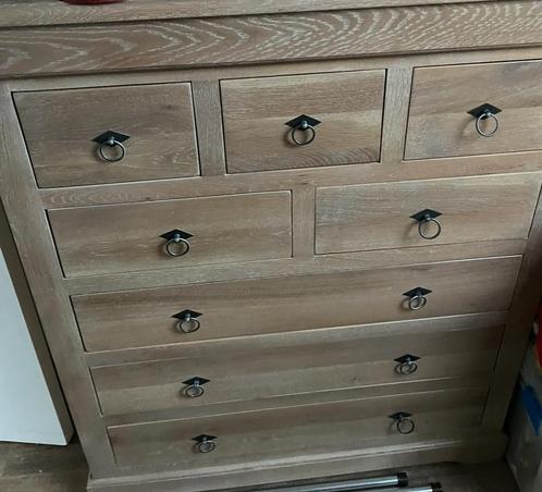 Massief houten ladekast met lades – landelijke stijl, Huis en Inrichting, Kasten | Ladekasten, Nieuw, 100 tot 150 cm, 100 tot 150 cm