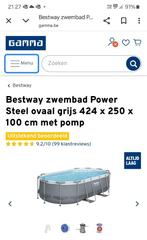 Zwembad Bestway ovaal 424x250x100cm + ladder + filter, Tuin en Terras, Zwembaden, Ophalen, Gebruikt, 200 tot 300 cm, 80 tot 120 cm