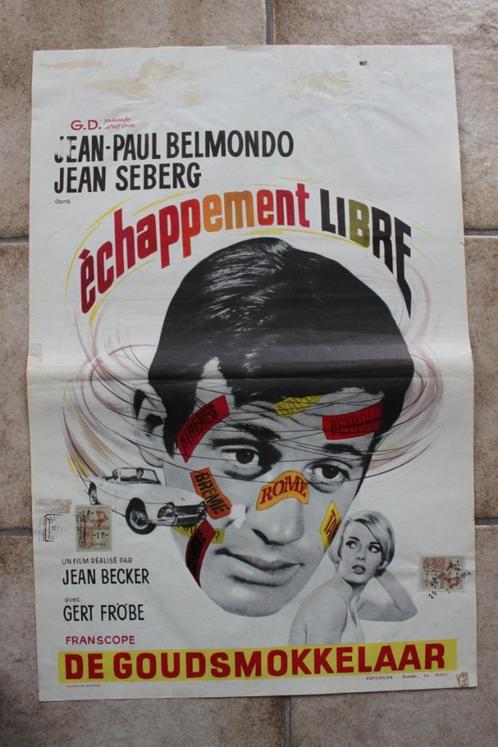 filmaffiche Jean-Paul belmondo échappement libre filmposter, Collections, Posters & Affiches, Utilisé, Cinéma et TV, A1 jusqu'à A3