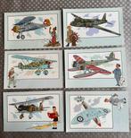 Kuifje / tintin vliegtuigen kaarten van zien en weten 1958, Comme neuf, Tintin, Image, Affiche ou Autocollant, Enlèvement ou Envoi