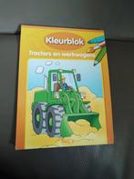 Kleurblok tractors en werkwagens, ballon, nieuw, Ophalen of Verzenden, Nieuw, Knutselen
