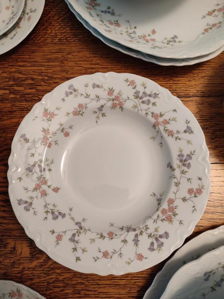 Porseleinen eet- en koffieservies, Antiek en Kunst, Antiek | Servies compleet, Ophalen