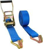 Spanband 50 mm – 5 ton – 9 meter – Blauw – 2 Delig, Bricolage & Construction, Quincaillerie & Fixations, Autres types, Enlèvement ou Envoi