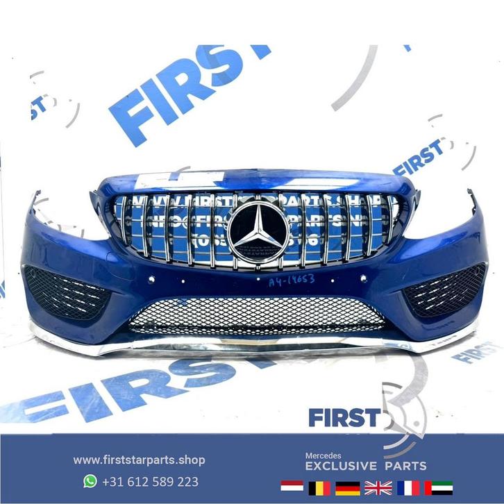 W205 BUMPER AMG COMPLEET C43 VOORBUMPER A2058850925 + GT GRI, Auto-onderdelen, Carrosserie, Bumper, Mercedes-Benz, Voor, Gebruikt
