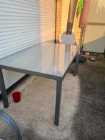 Terras- of tuintafel, Ophalen, Zo goed als nieuw, Vierkant, Metaal