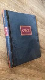 Groot kassa boek antiek oud leder caisse 43x32cm, Antiek en Kunst, Ophalen