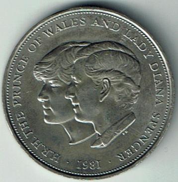 Huwelijk Prins Charles Lady Di Diana Spencer 1981 Crown coin