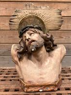 Prachtig Jezusbeeld - beeldhouwers Parentani Brussel, Antiek en Kunst, Antiek | Religieuze voorwerpen, Ophalen of Verzenden
