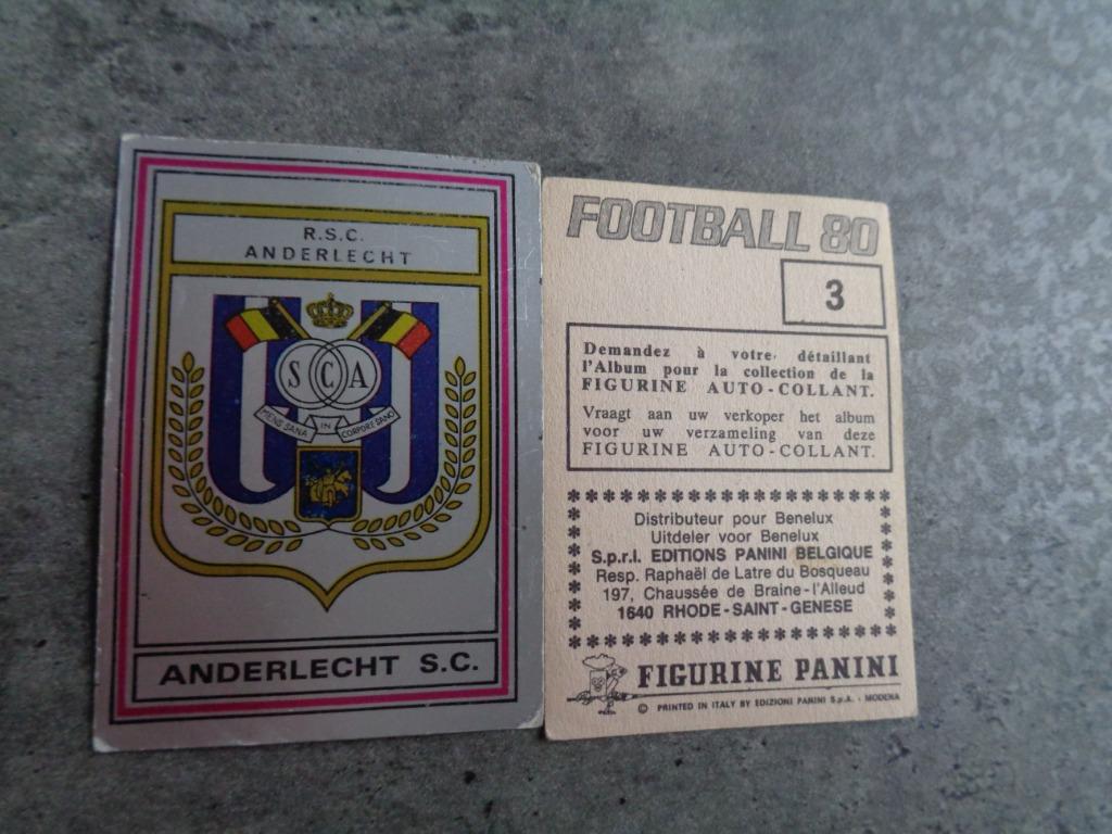 AUTOCOLLANT PANINI FOOTBALL 80 EMBLÈME ANDERLECHT 1980, Envoi, Comme neuf, Autocollant