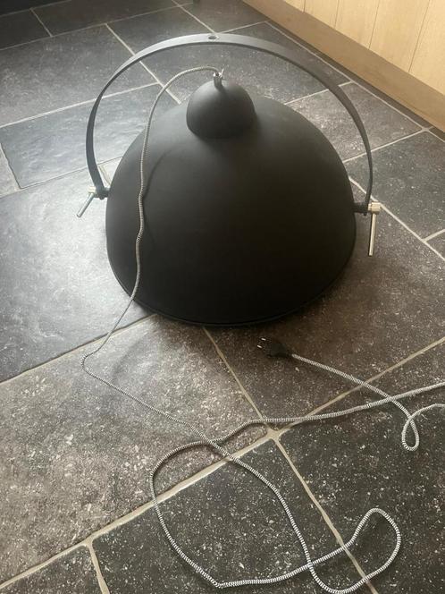 Industriële hanglamp Zwart Dia.55cm, Huis en Inrichting, Lampen | Hanglampen, Gebruikt, Minder dan 50 cm, Metaal, Ophalen