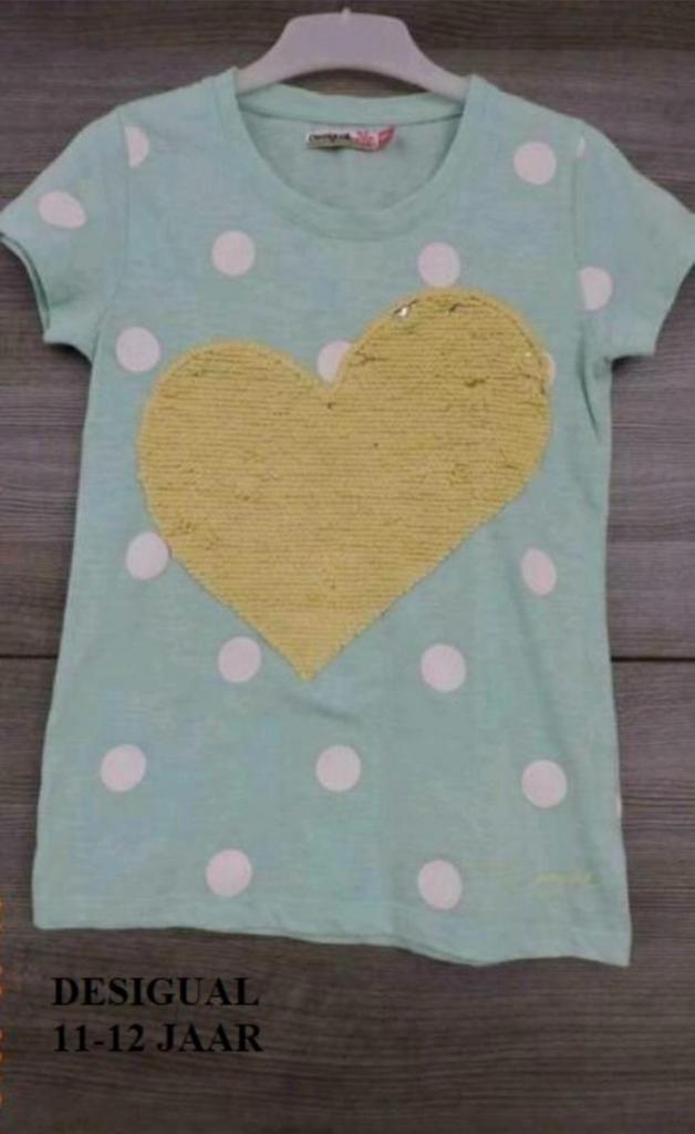 T shirt Desigual 11 a 12 jaar, Kinderen en Baby's, Kinderkleding | Maat 152, Zo goed als nieuw, Meisje, Shirt of Longsleeve, Ophalen of Verzenden